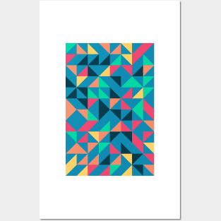 Creative Geometric Colourful Triangle Pattern #22 Posters and Art